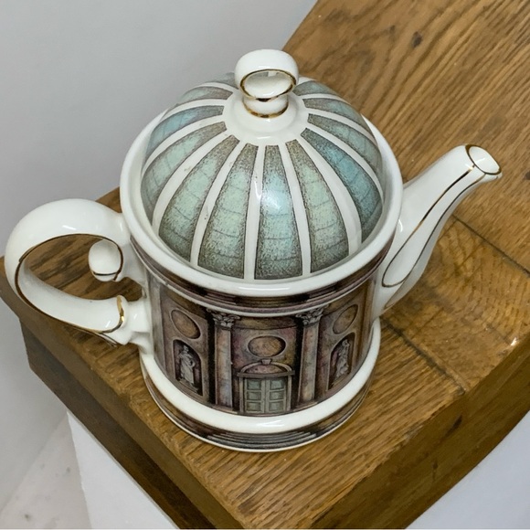 1980s Vtg Sadler England Stourhead National Trust Temple of Apollo Teapot - Picture 4 of 16
